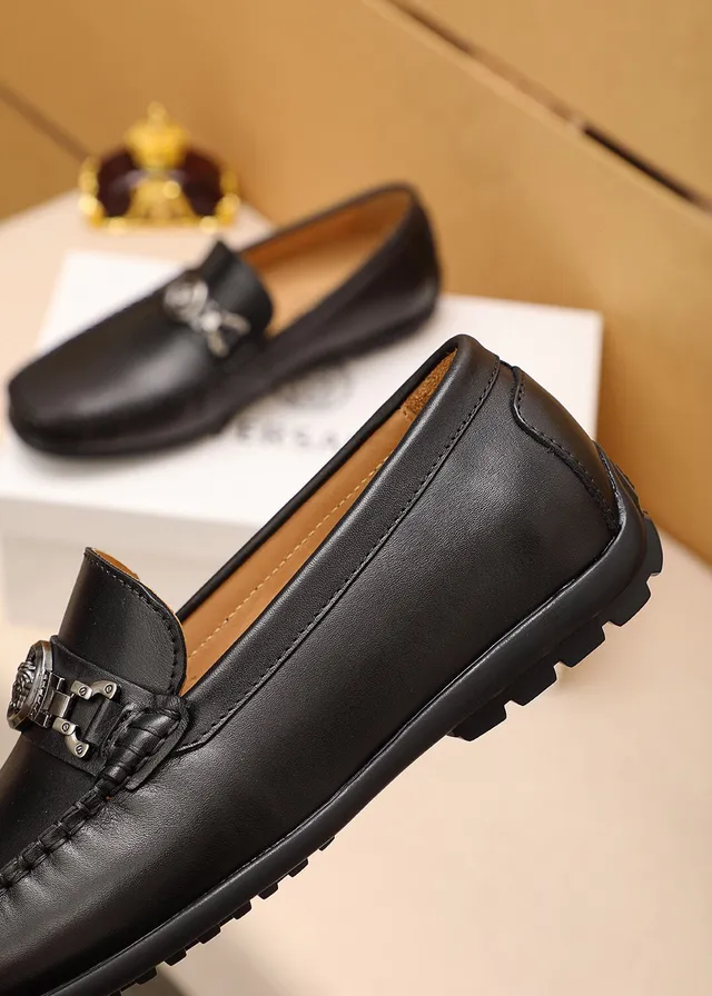 Versace Chain Reaction Medusa Head Leather Loafers 2