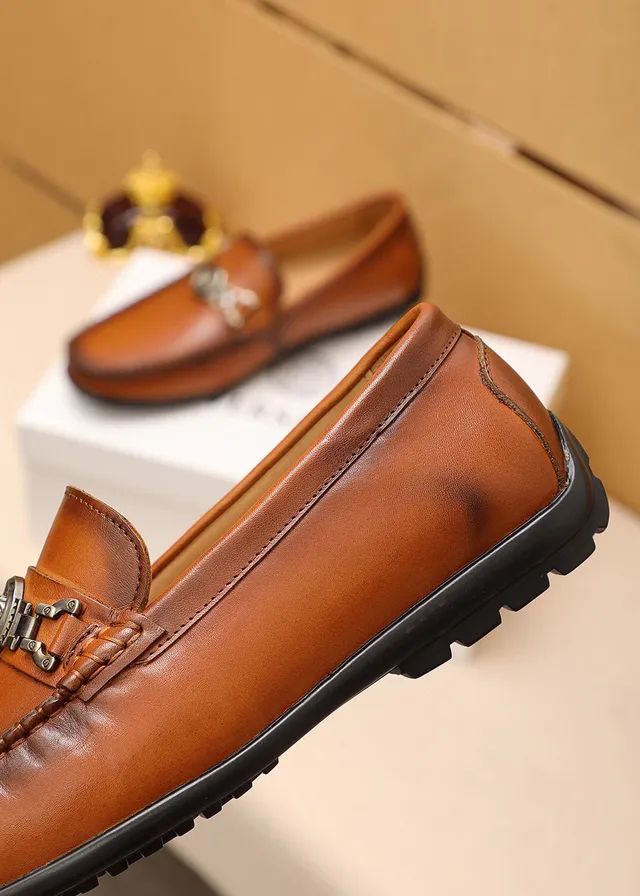 Versace Chain Reaction Medusa Head Leather Loafers 3