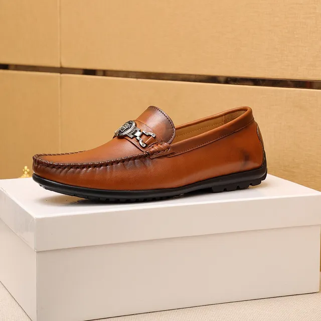 Versace Chain Reaction Medusa Head Leather Loafers 5