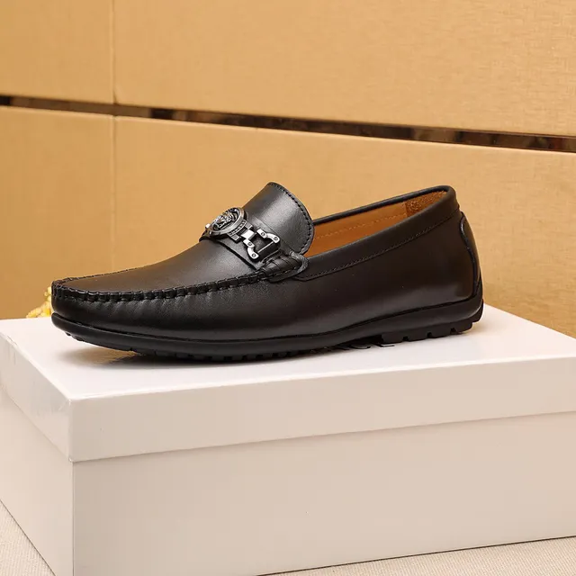 Versace Chain Reaction Medusa Head Leather Loafers 13