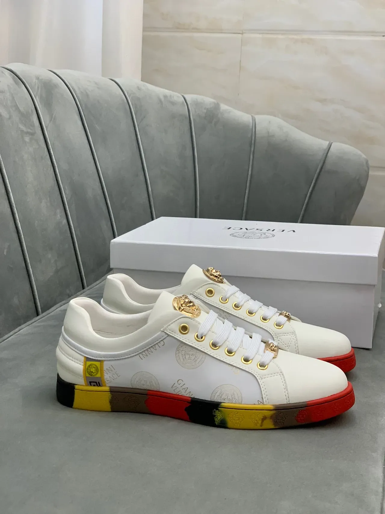 Versace Chain Reaction Medusa Monogram Lifestyle Sneakers 7