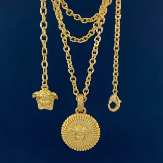 Versace 金 Medusa Head Motif 项链