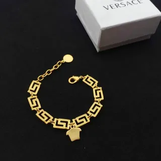 Versace Greca Odissea 镀金黑珐琅手链