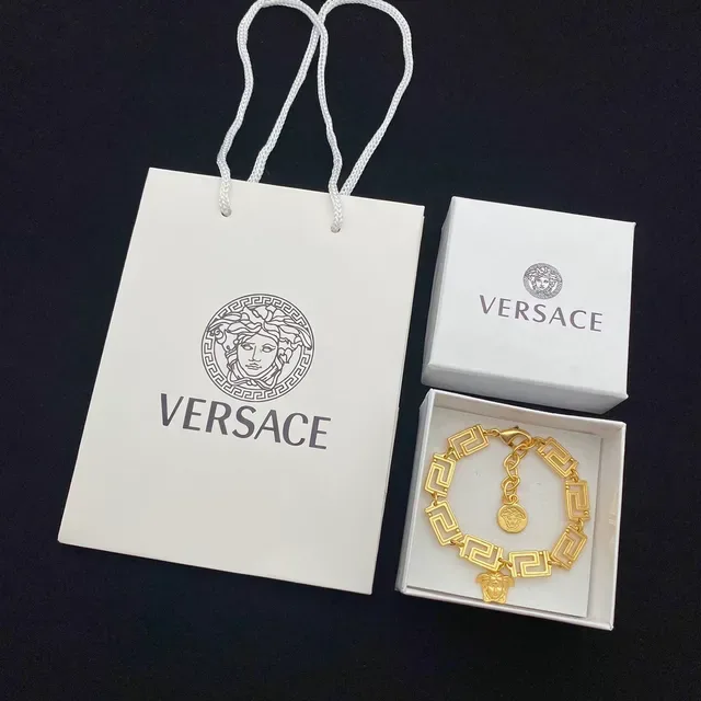 Versace Greca Odissea Gold-Tone Black Enamel Bracelet 2