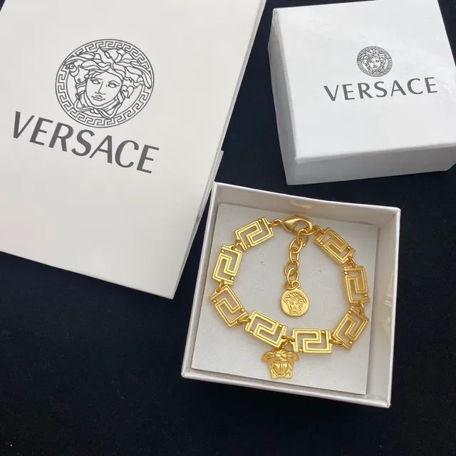 Versace Greca Odissea Gold-Tone Black Enamel Bracelet 3