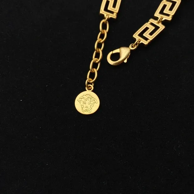 Versace Greca Odissea Gold-Tone Black Enamel Bracelet 4