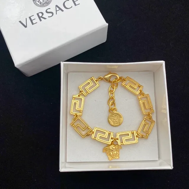 Versace Greca Odissea Gold-Tone Black Enamel Bracelet 5