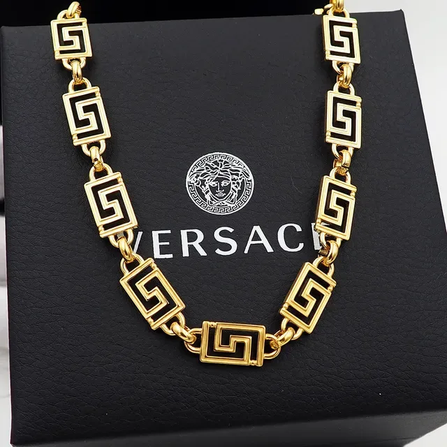 Versace Greca Odissea सोने का ग्रीक की चेन हार 8