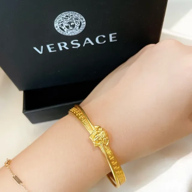 Versace 格雷卡 奥德赛 墨杜莎头 金色调手镯 6