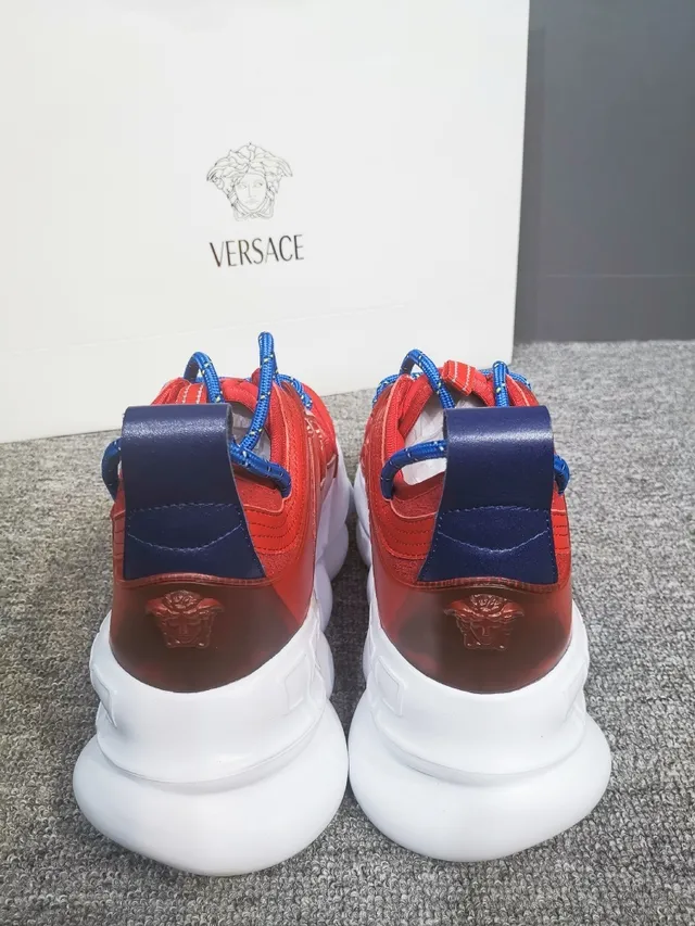 Versace Greca Odissea Red Blue Chunky Sneakers 5