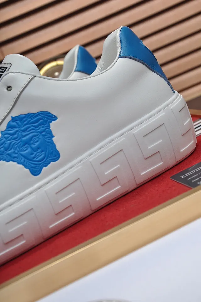 Versace Greca Odissea White and Blue Lifestyle Sneakers 2