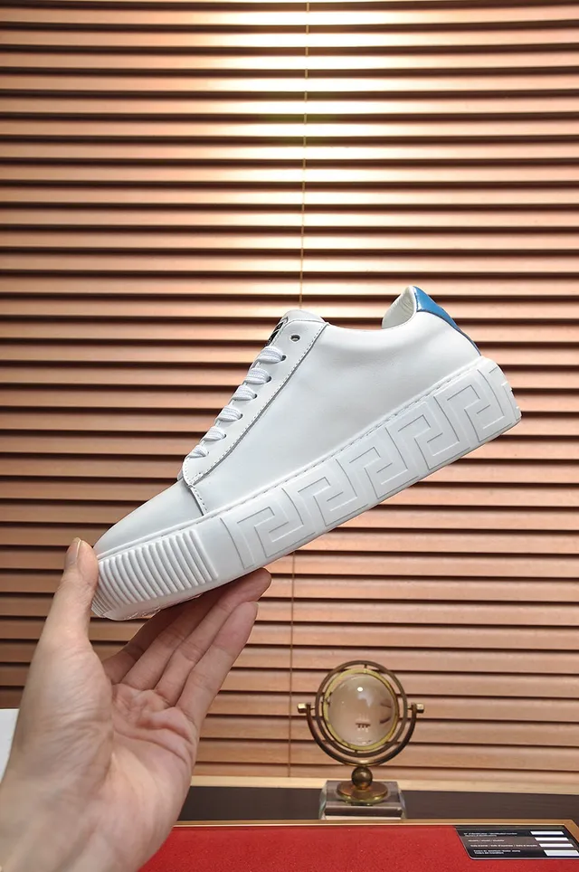 Versace Greca Odissea White and Blue Lifestyle Sneakers 6