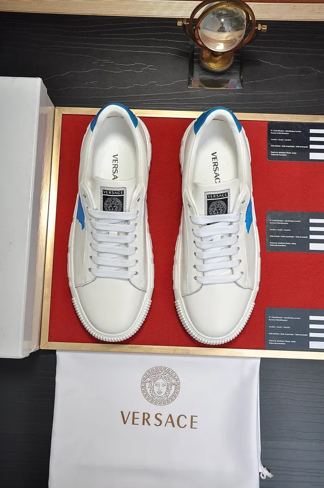 Versace Greca Odissea White and Blue Lifestyle Sneakers 9