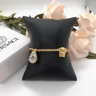 Versace Medusa 金色透明链头形魅力手链
