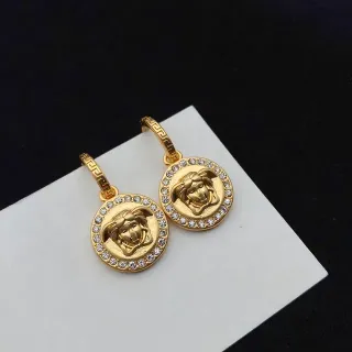 Versace Medusa Icon Boucles d'oreilles pendantes en cristal doré