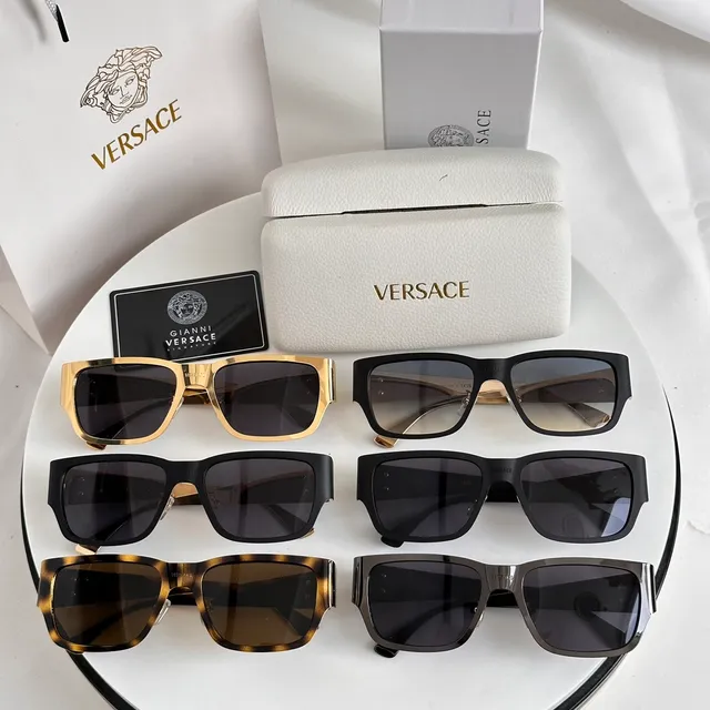 Versace Odissea Tortoiseshell Rectangular Sunglasses 4