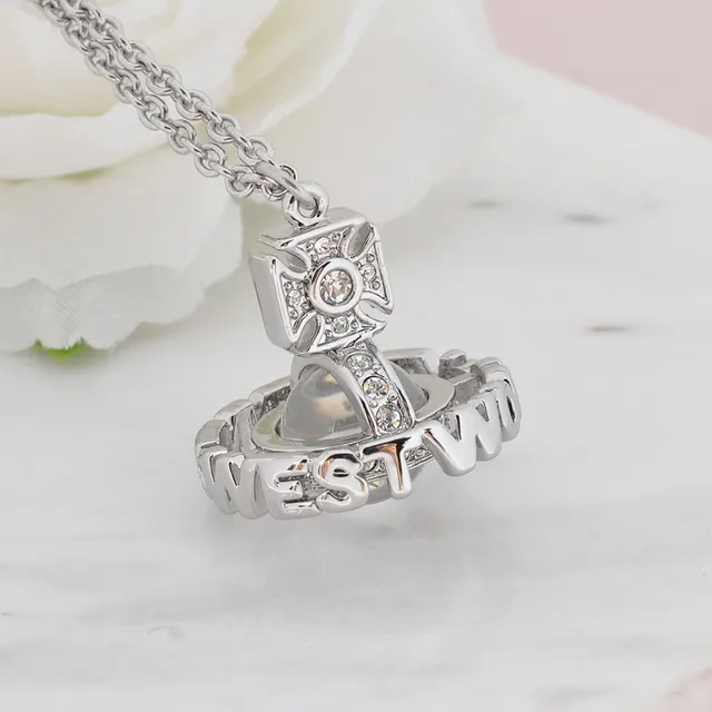 Vivienne Westwood معلق أورب كلاسيكي Silver-Tone قلادة 5