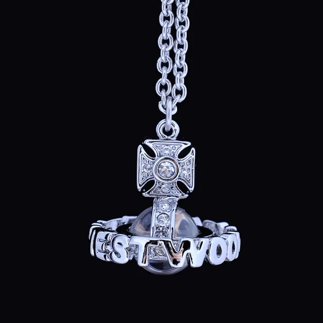 Vivienne Westwood معلق أورب كلاسيكي Silver-Tone قلادة 6