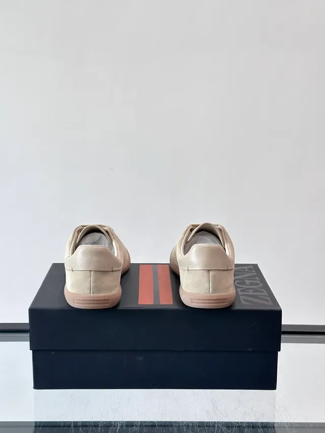 Zegna Beige Low-Top Sneaker de ante 3