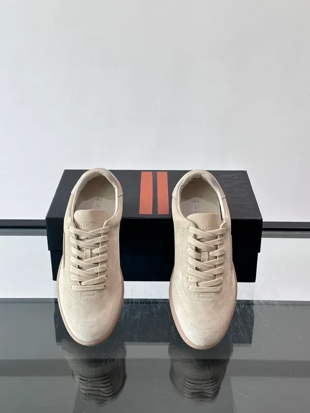 Zegna Beige Low-Top Sneaker de ante 4