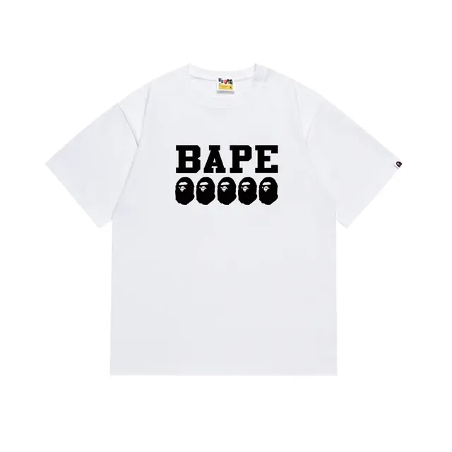 A Bathing Ape BAPE Four Ape Heads Graphic Black T-Shirt 5
