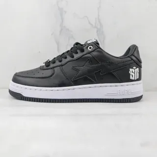 A Bathing Ape BAPE STA حذاء رياضي أسود وأبيض نمط حياة