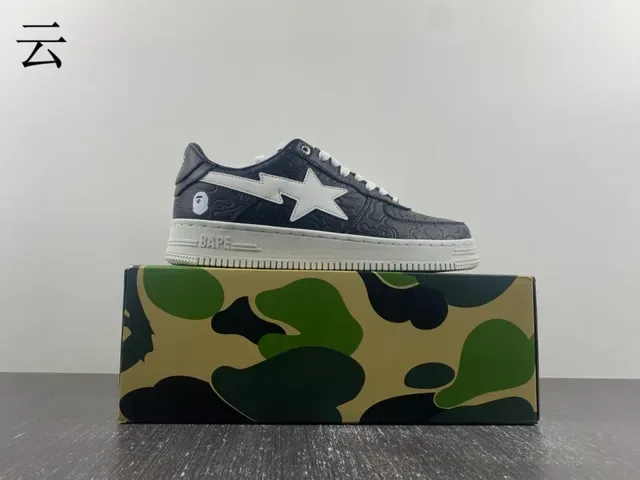 A Bathing Ape BAPE STA شعار النجم أحذية رياضية أسود رمادي أسلوب حياة 3