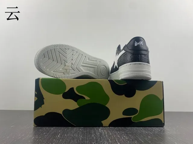 A Bathing Ape BAPE STA شعار النجم أحذية رياضية أسود رمادي أسلوب حياة 4