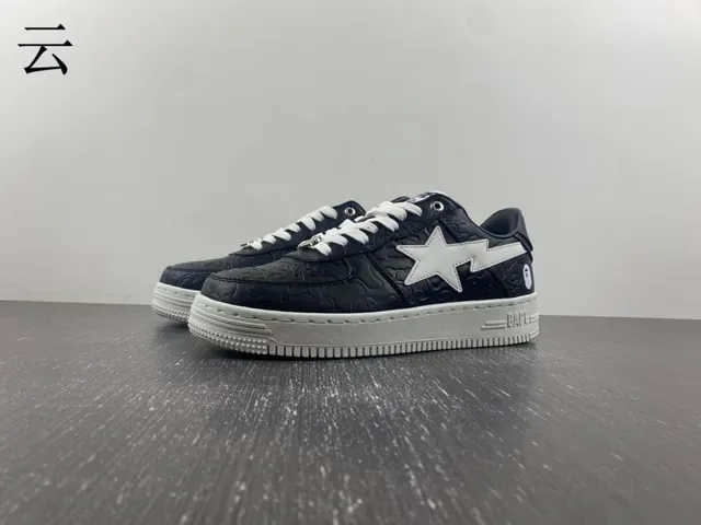 A Bathing Ape BAPE STA شعار النجم أحذية رياضية أسود رمادي أسلوب حياة 5