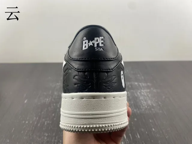 A Bathing Ape BAPE STA شعار النجم أحذية رياضية أسود رمادي أسلوب حياة 6