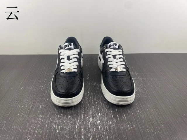 A Bathing Ape BAPE STA شعار النجم أحذية رياضية أسود رمادي أسلوب حياة 13