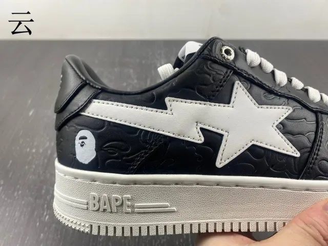 A Bathing Ape BAPE STA شعار النجم أحذية رياضية أسود رمادي أسلوب حياة 14