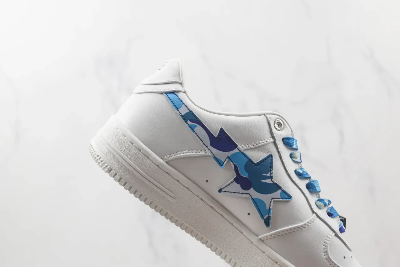 A Bathing Ape BAPE STA White Blue Purple ABC Camo Shark Lifestyle Sneakers 5
