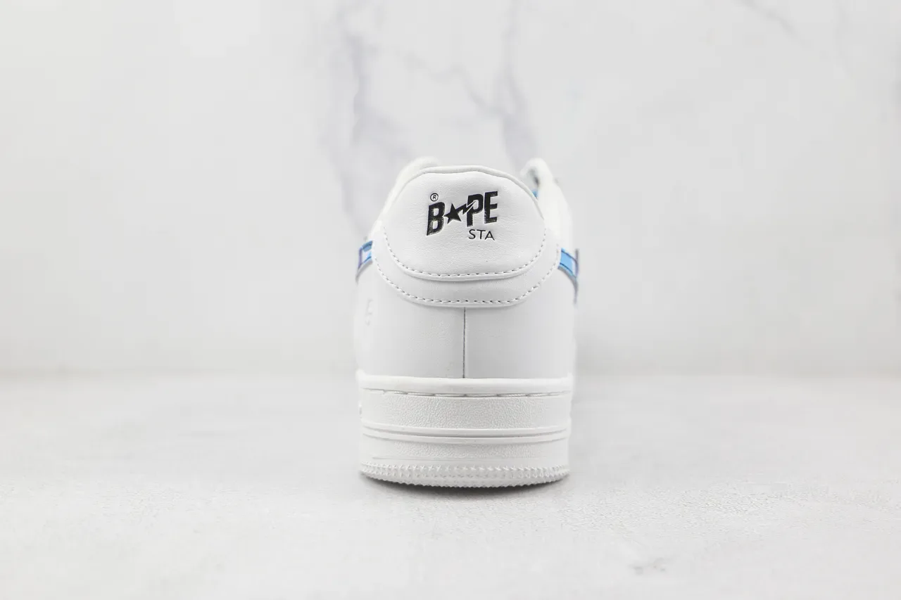 A Bathing Ape BAPE STA White Blue Purple ABC Camo Shark Lifestyle Sneakers 9