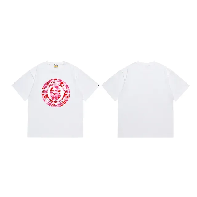 A Bathing Ape 黑粉印花圆领T恤 13
