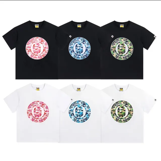 A Bathing Ape 黑粉印花圆领T恤 16