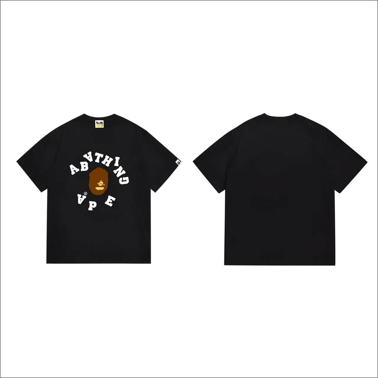 A Bathing Ape 黑色图案印花T恤 4