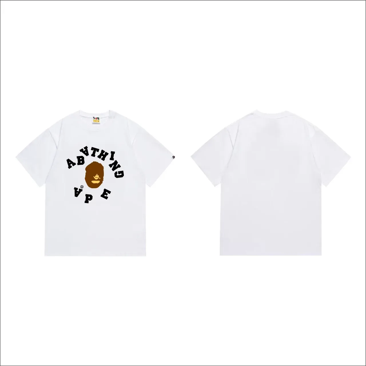 A Bathing Ape 黑色图案印花T恤 7