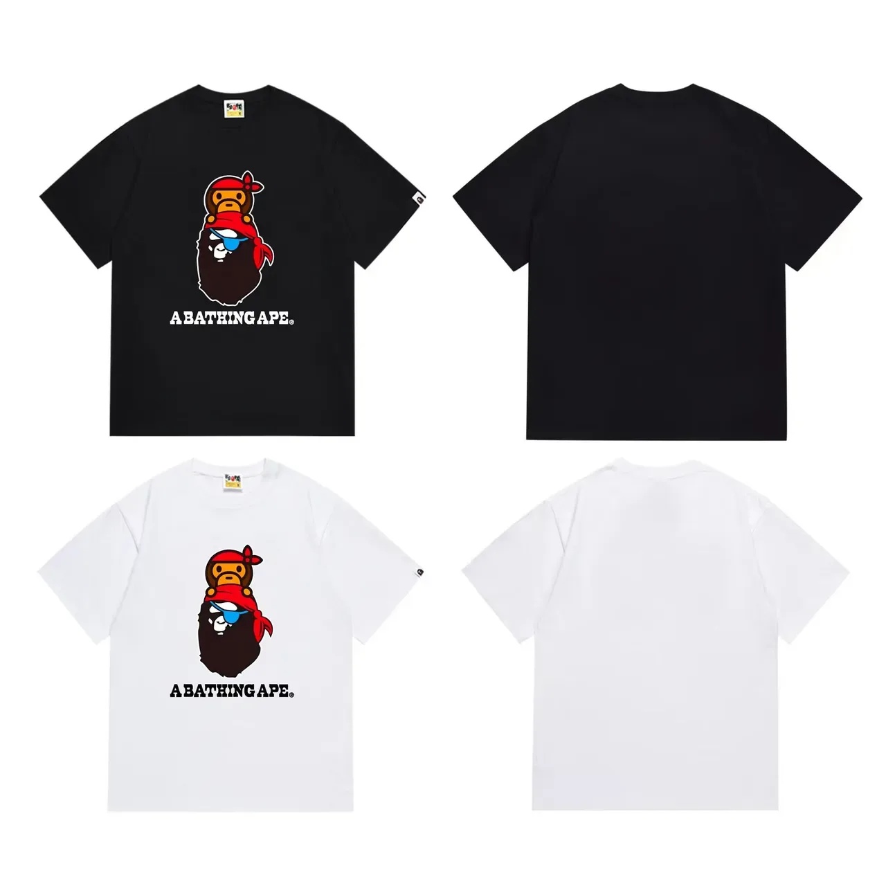 A Bathing Ape Pirate Ape Graphic Black T-Shirt 2