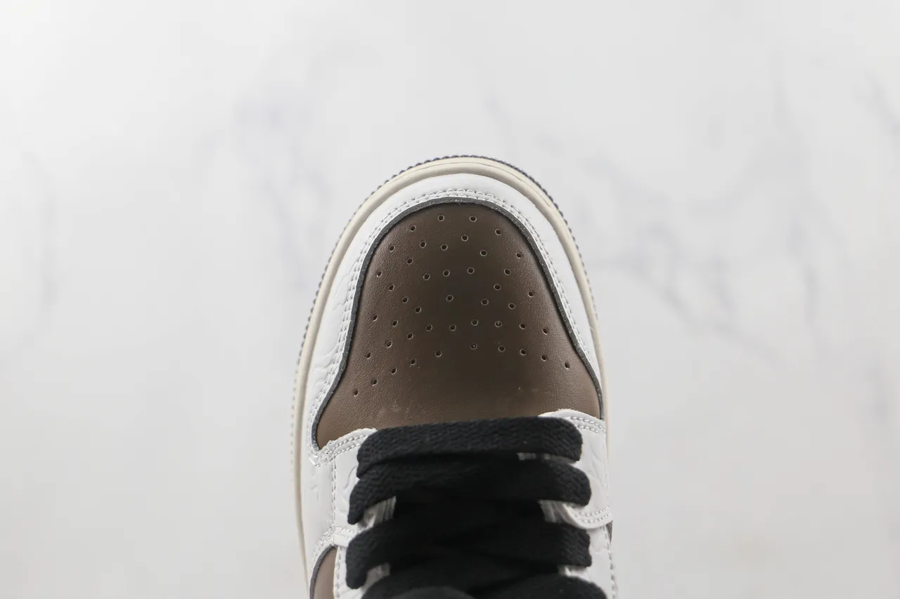 A Bathing Ape Blanc Marron Basse multicouche cuir/sintétique tige chaussures de skateboard 6
