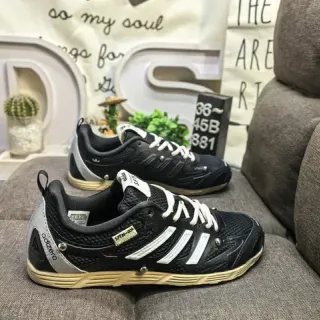 Adidas adizero أسود أبيض فضي أحذية للأسلوب الحياة