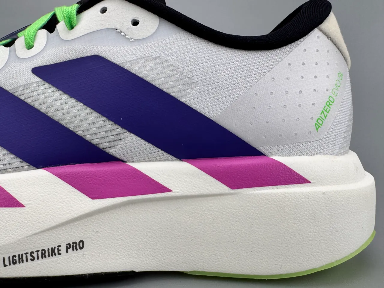 Adidas Adizero Evo Lightstrike Pro Blanc Violet Magenta Chaussures de course 5