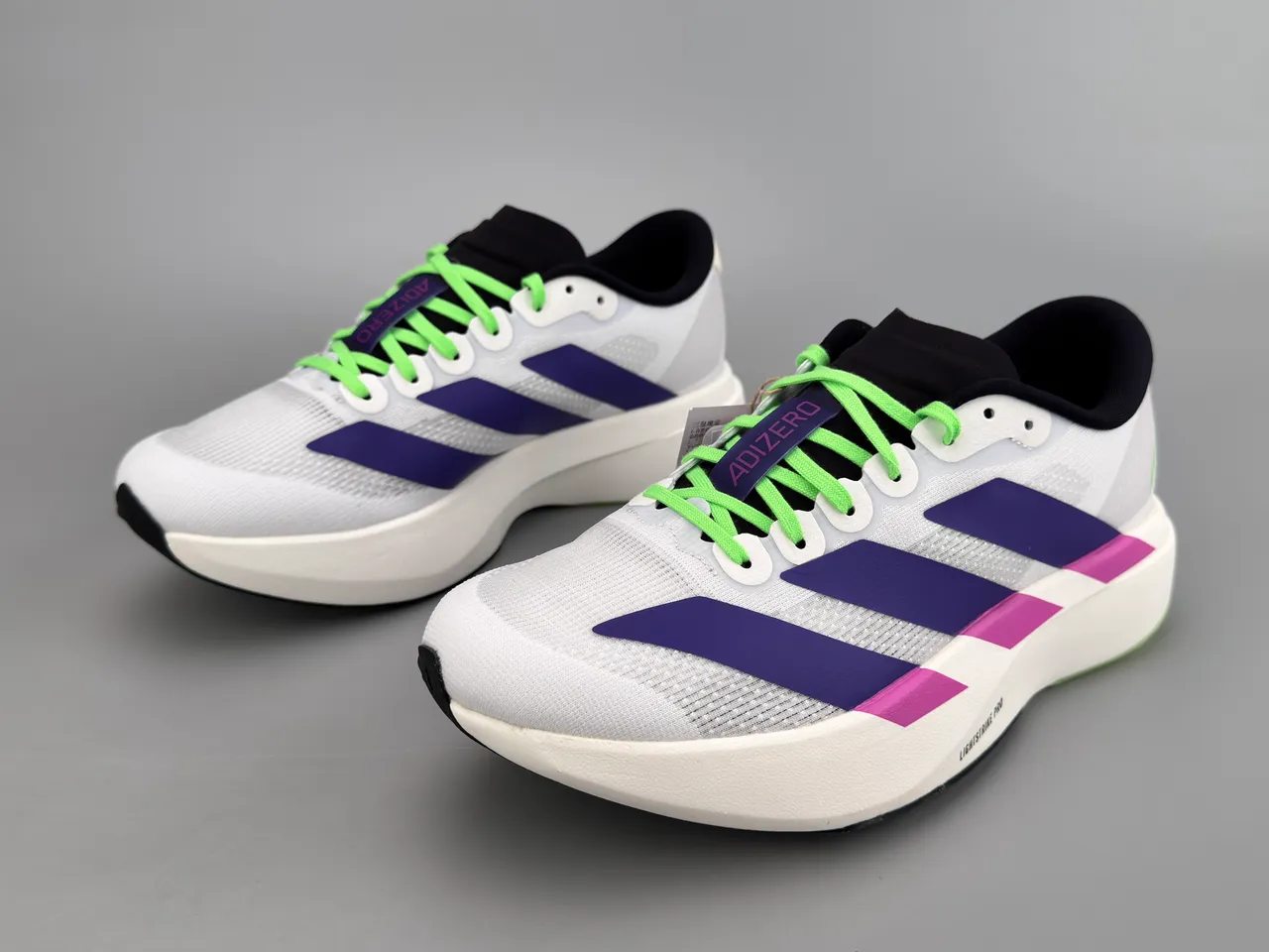 Adidas Adizero Evo Lightstrike Pro Blanc Violet Magenta Chaussures de course 7