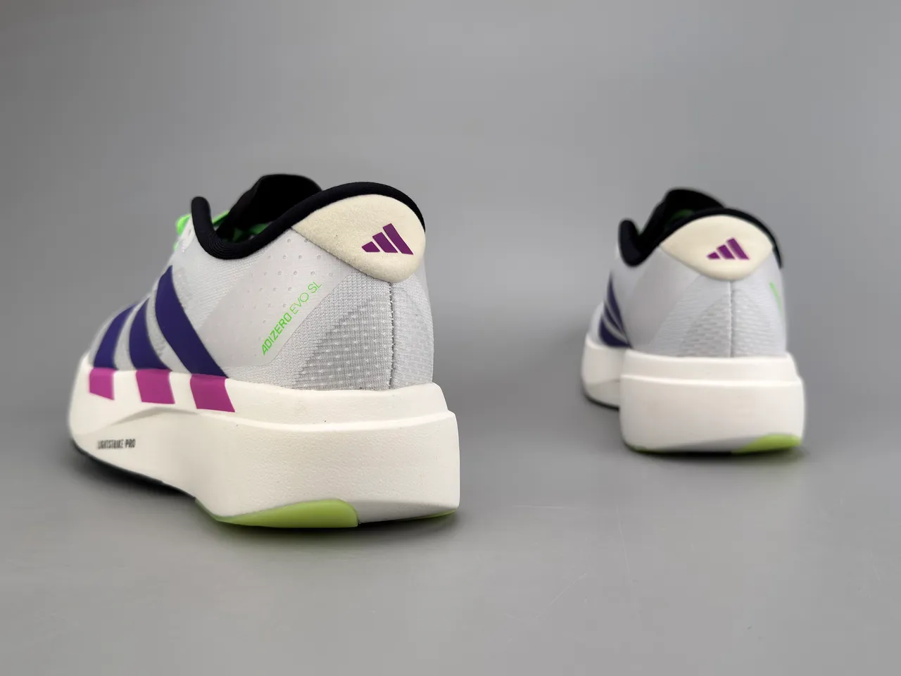Adidas Adizero Evo Lightstrike Pro Blanc Violet Magenta Chaussures de course 8