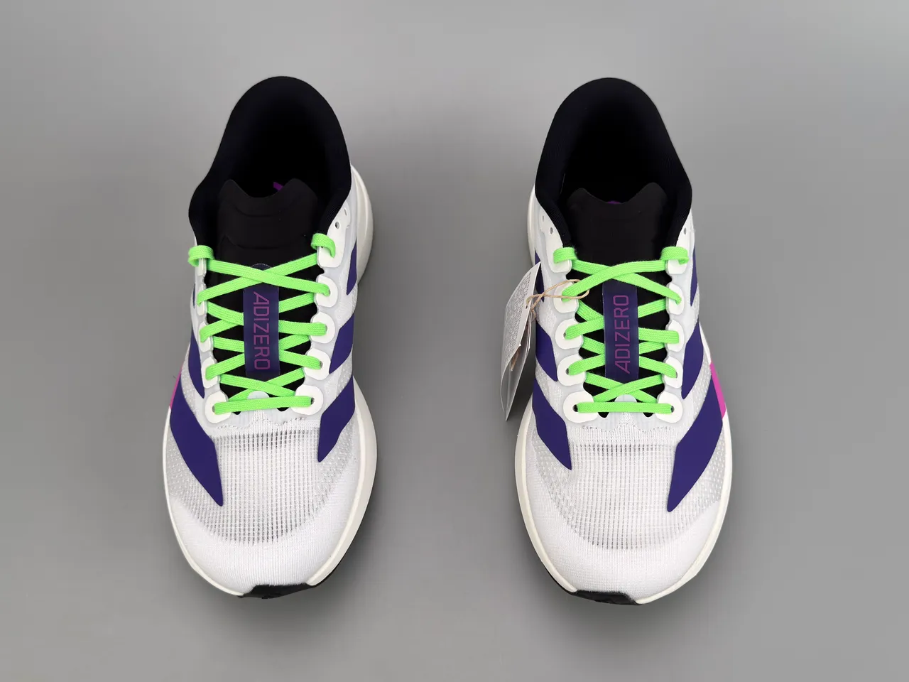 Adidas Adizero Evo Lightstrike Pro Blanc Violet Magenta Chaussures de course 9
