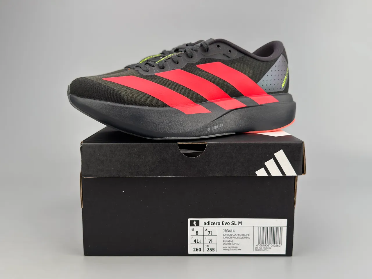 Adidas Adizero Evo SL Black Red Running Shoes 2