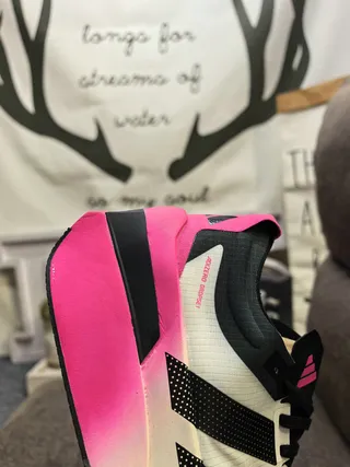 Adidas Adizero Lightstrike Pro White Black Pink दौड़ जूते 3