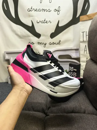 Adidas Adizero Lightstrike Pro White Black Pink दौड़ जूते 5