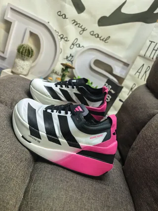 Adidas Adizero Lightstrike Pro White Black Pink दौड़ जूते 7