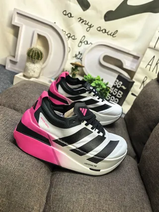 Adidas Adizero Lightstrike Pro White Black Pink दौड़ जूते 9